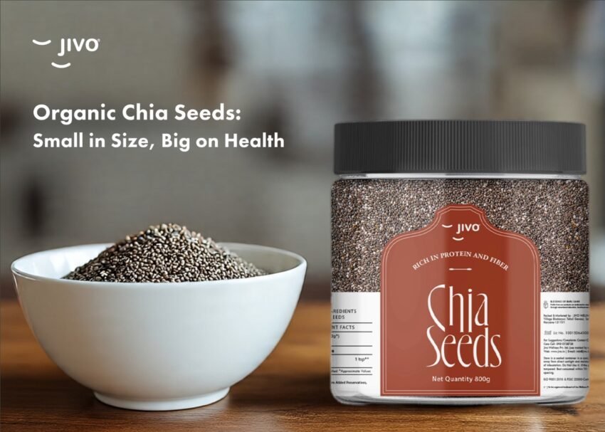 Reap the benefits of chia seeds, choosing quality organic Jivo Chia Seeds at the best price, to support your heart health, the natural way.