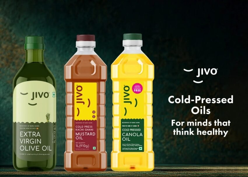 Best cooking oils in India to use for healthy cooking - Jivo cold-pressed cooking oils.