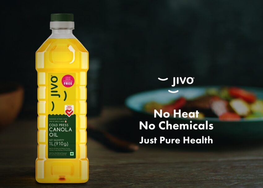 Best cooking oil in India - Jivo Cold-Pressed Canola Oil for heart and overall health.