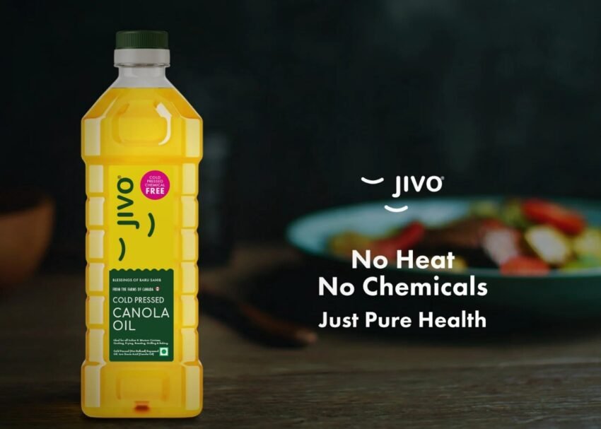Best cooking oil in India - Jivo Cold-Pressed Canola Oil for heart and overall health.