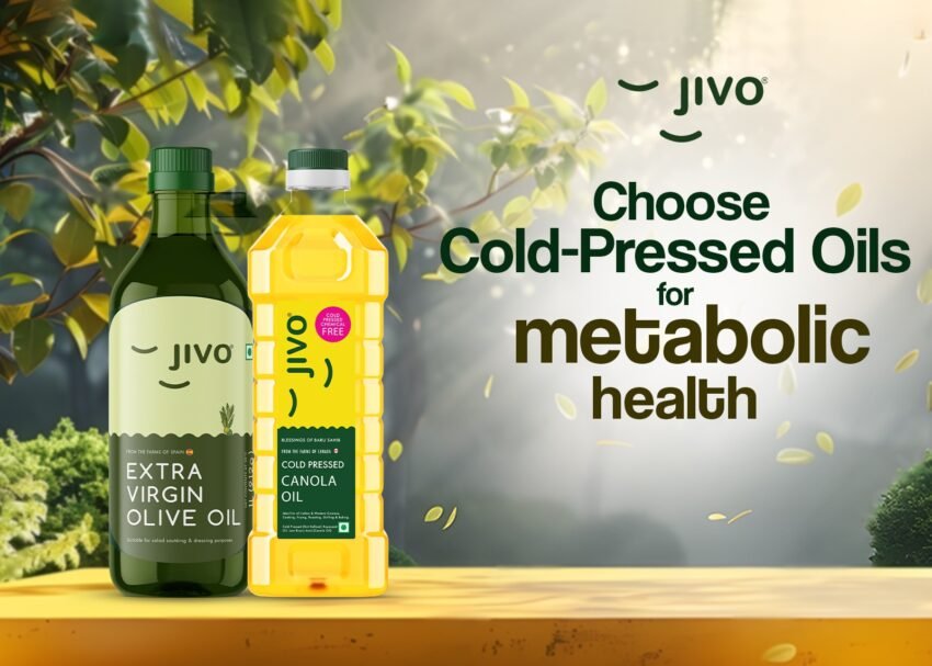 Buy the best cold-pressed oils in India by Jivo to benefit from their natural nutrients and help manage metabolic health. - Cold-Pressed Canola Oil - Extra Virgin Olive Oil