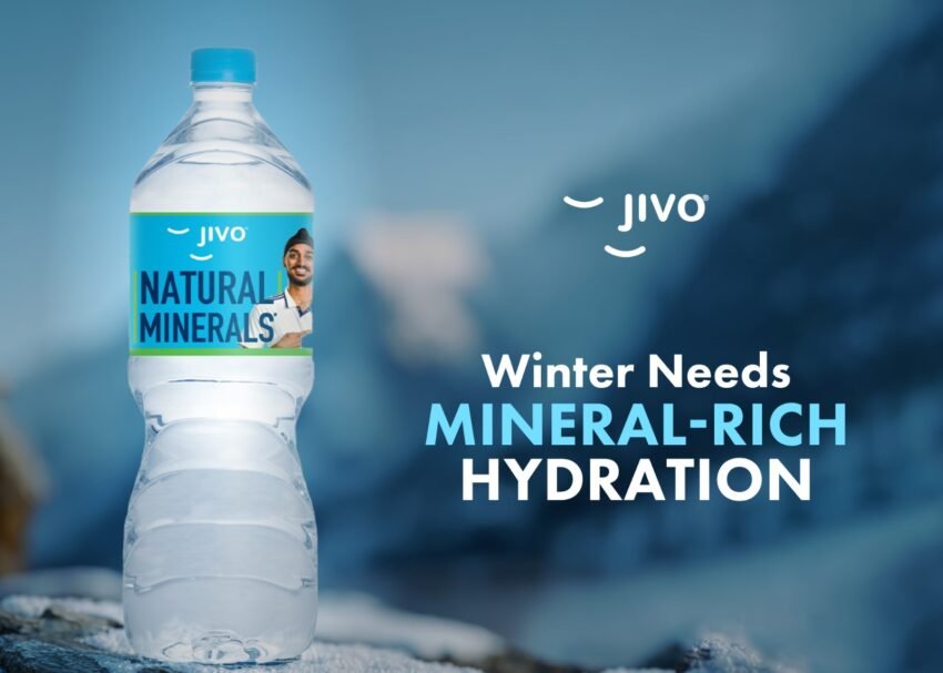 Best natural mineral water in India for winter hydration by Jivo