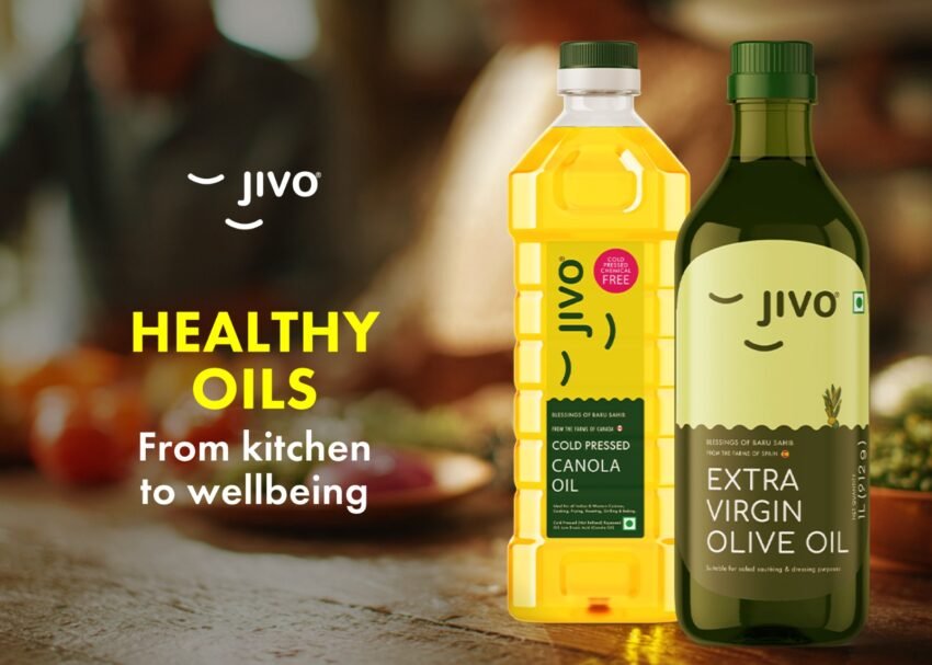 Healthy cooking oils in India by Jivo - Extra Virgin Olive Oil and Cold-Pressed Canola Oil