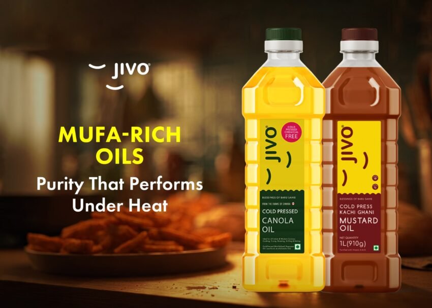 The best cooking oils in India for high-heat cooking - Cold-Pressed Canola and Kachi Ghani Mustard Oil.