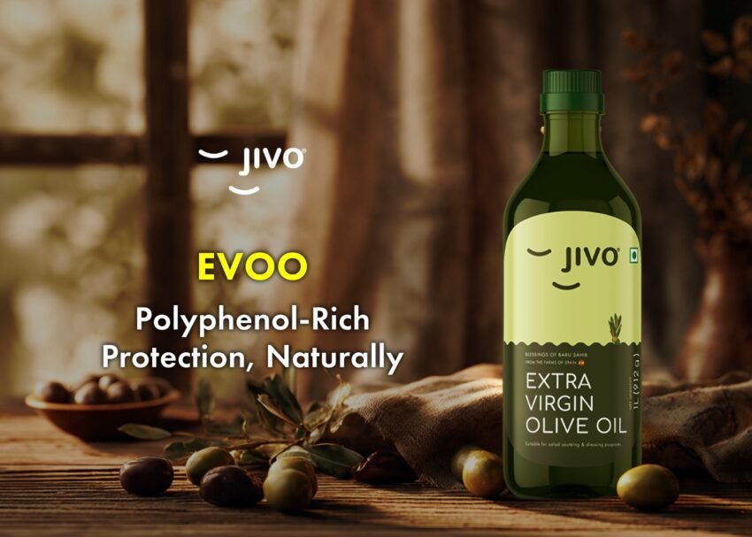 The best olive oil in India, EVOO, contain more 30 strong polyphenols (antioxidants) providing oxidative and inflammation resistive effects.